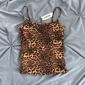 Garage Leopard Print Cami in Brown and Black